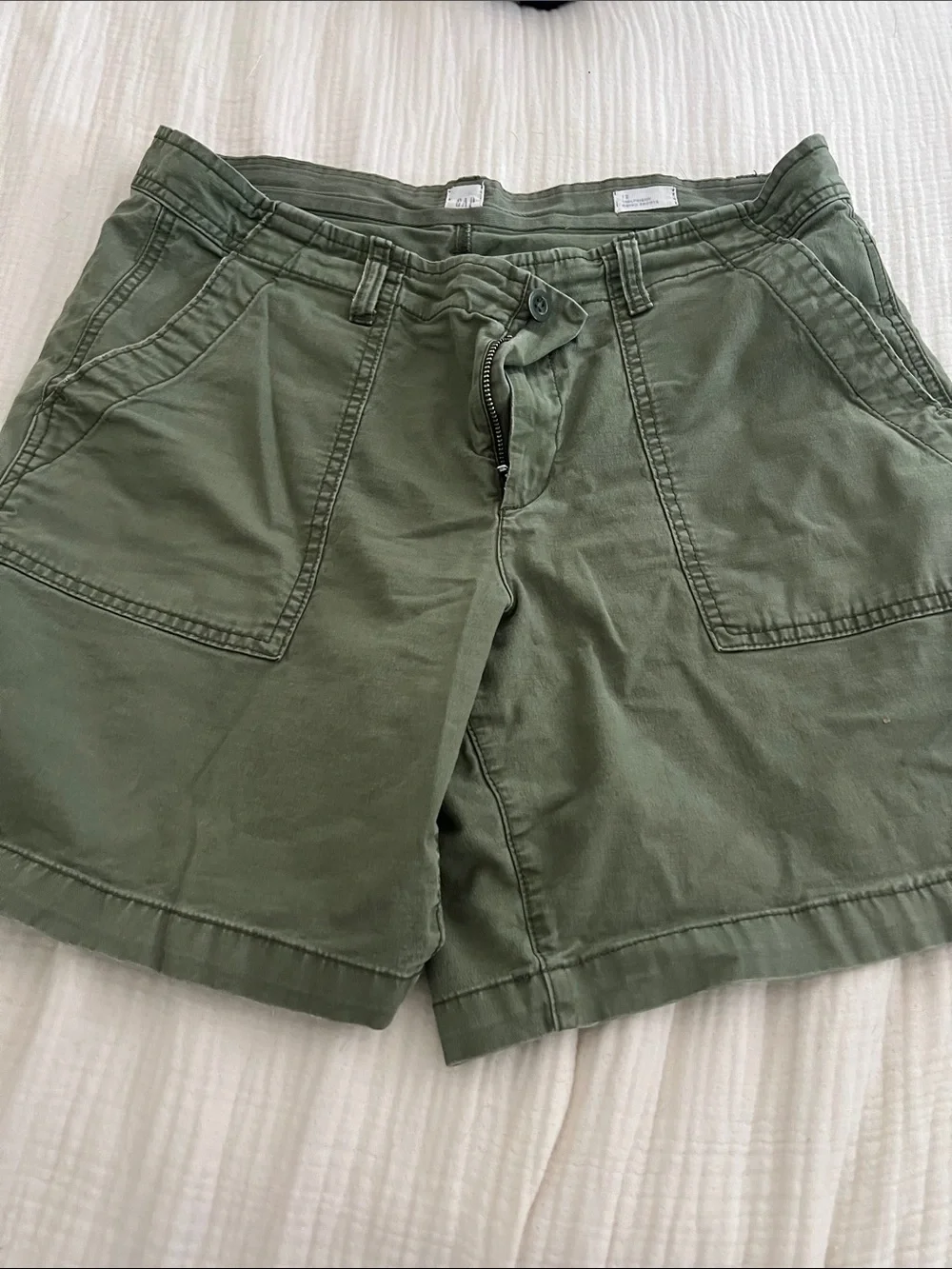 GAP Olive Green Utility Shorts